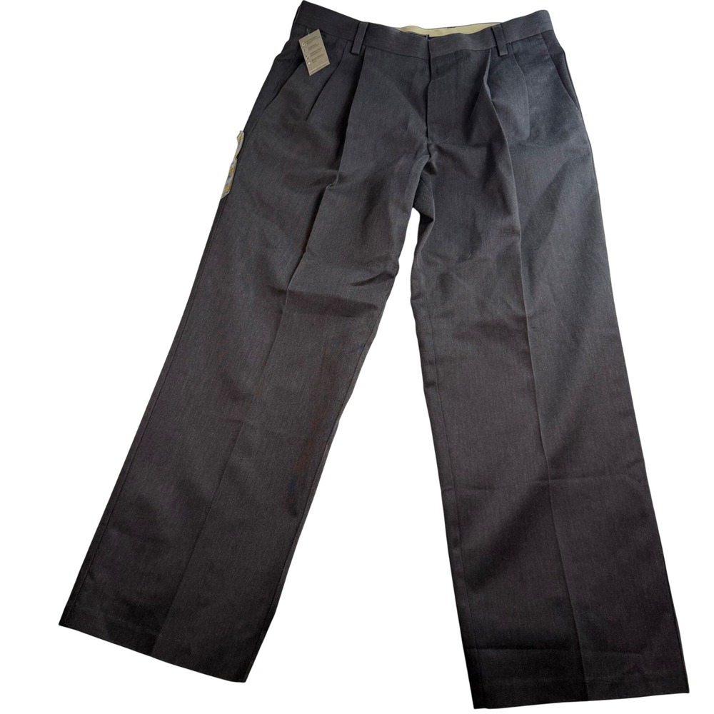 Dockers Mens D3 Classic Fit Pleated Trousers Charcoal Gray 33x29 NWT